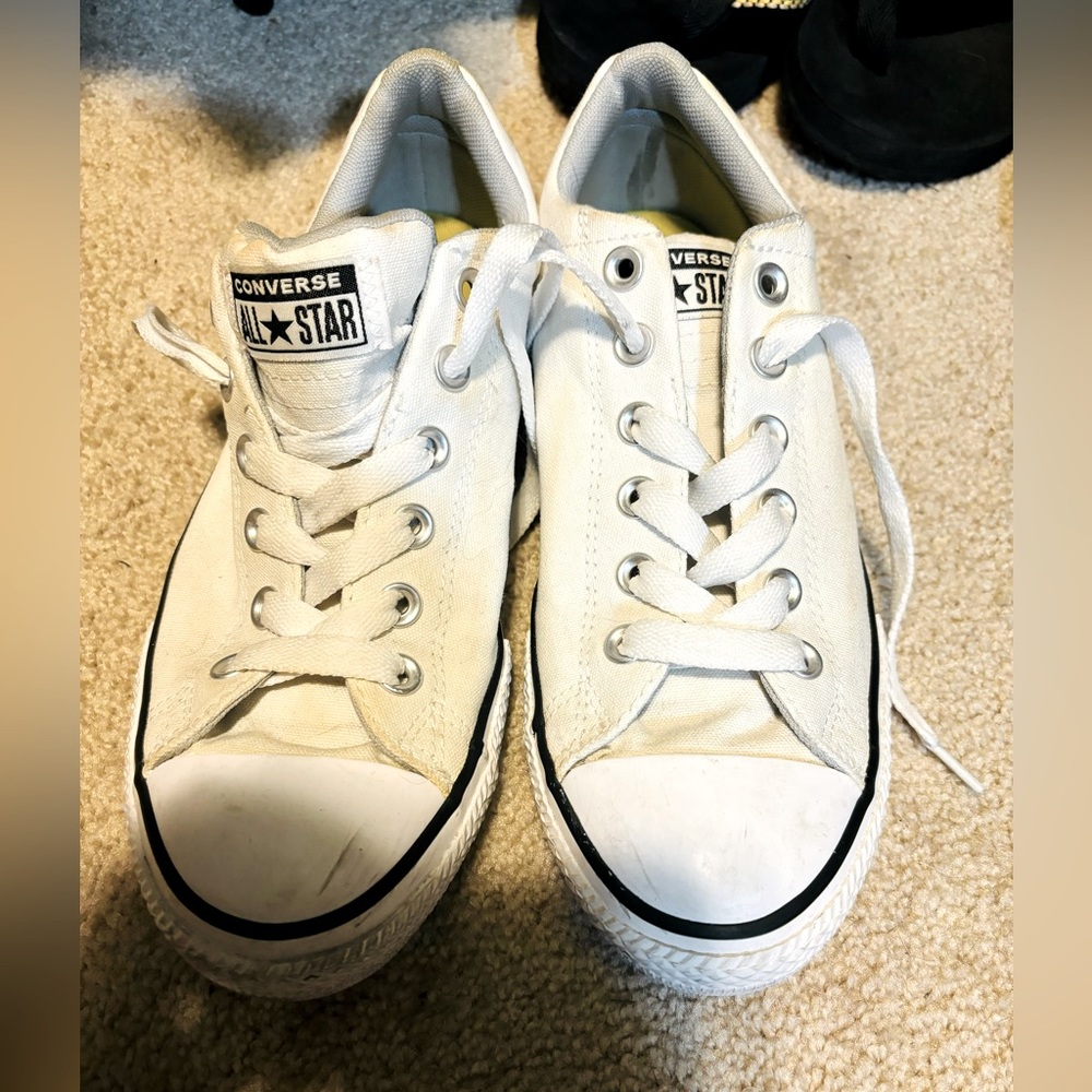 White Converse shoes